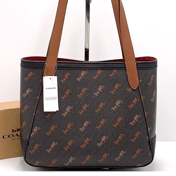 Coach HORSE AND CARRIAGE TOTE WITH HORSE AND CARRIAGE DOT PRINT - Picture 10 of 12